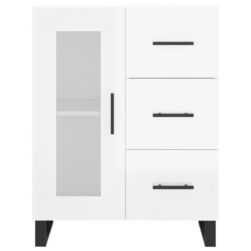 Chelsi 1 - Door Rectangle Accent Cabinet, High Gloss White