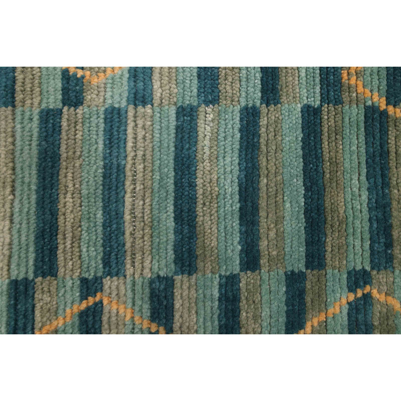 Tapis sarcelle Pak Finest Marrakesh 4 pi 4 po x 12 pi 4 po
