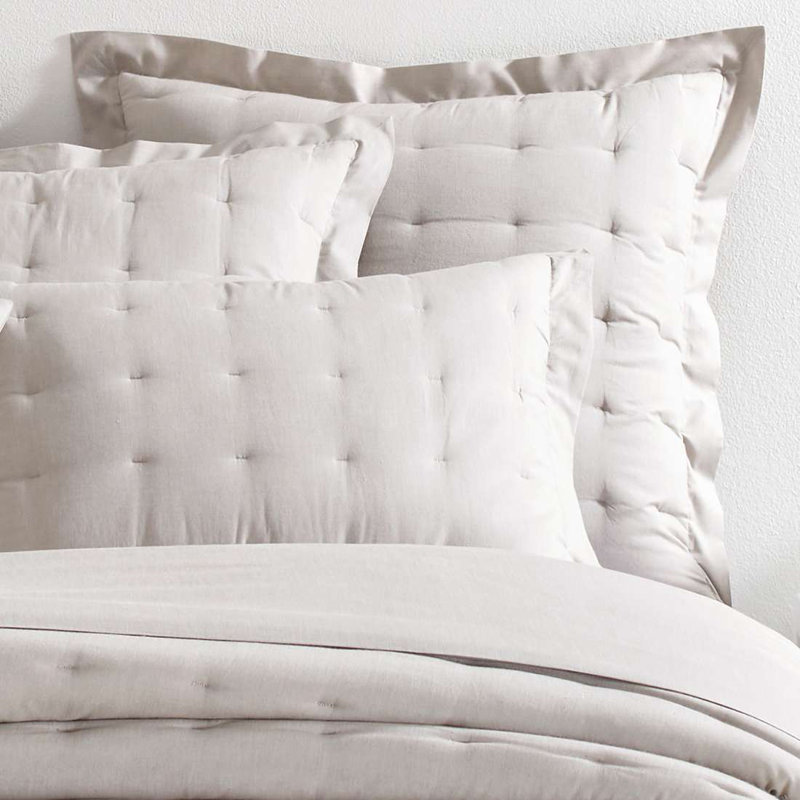 Cozy Cotton Puff Sham, White, King