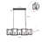 5 - Light Black Industrial Linear Chandelier, Geometric Open Frame Kitchen Island Chandelier