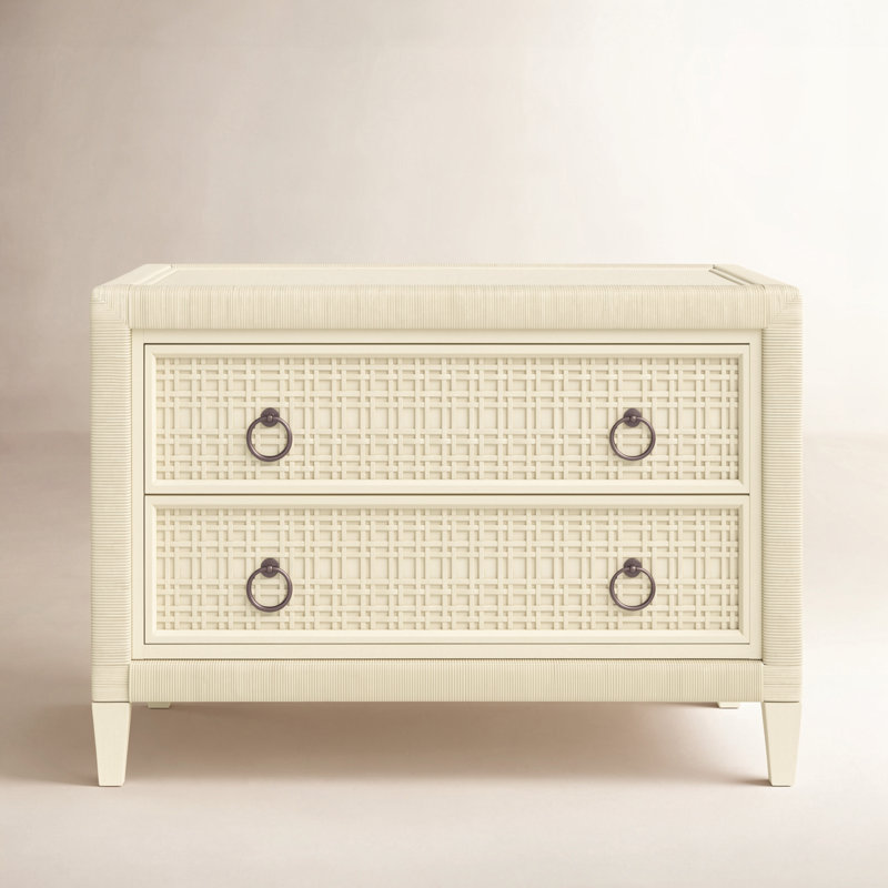 Naples 3 Drawer 36" W Dresser, Bisque, No, Satin Nickel