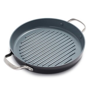 Select by Calphalon AquaShield Nonstick 12-Inch Round Grill Pan