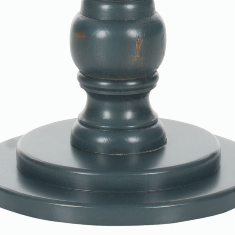 Willhite Solid Wood End Table, Steel Teal