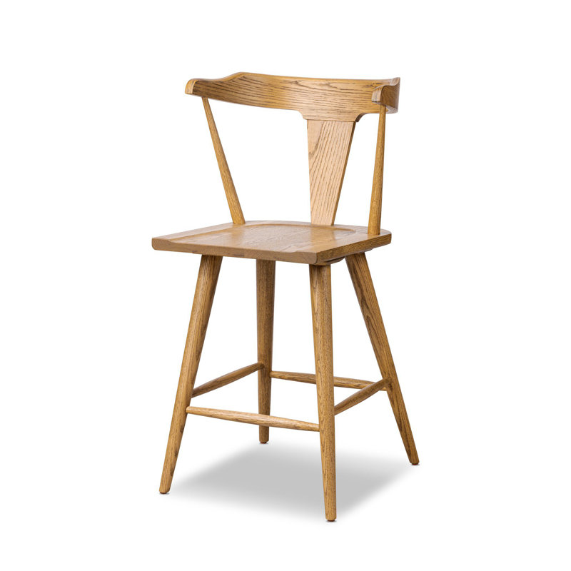 Tabouret de bar Ripley, Tabouret de comptoir (siège d'une hauteur de 24 p, Chêne sable