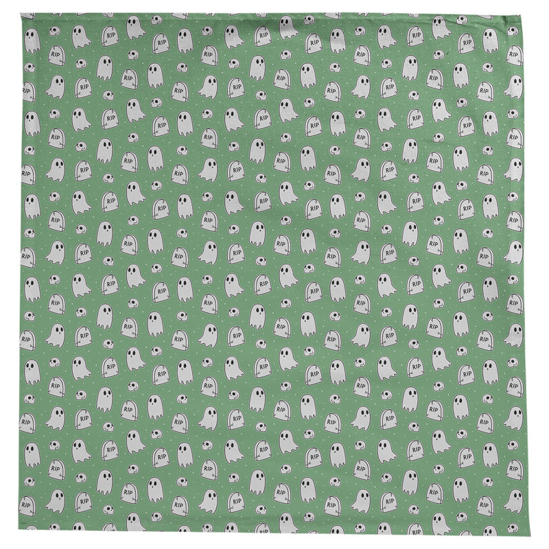 Nappe carrée à motif géométrique avicia, Vert / blanc