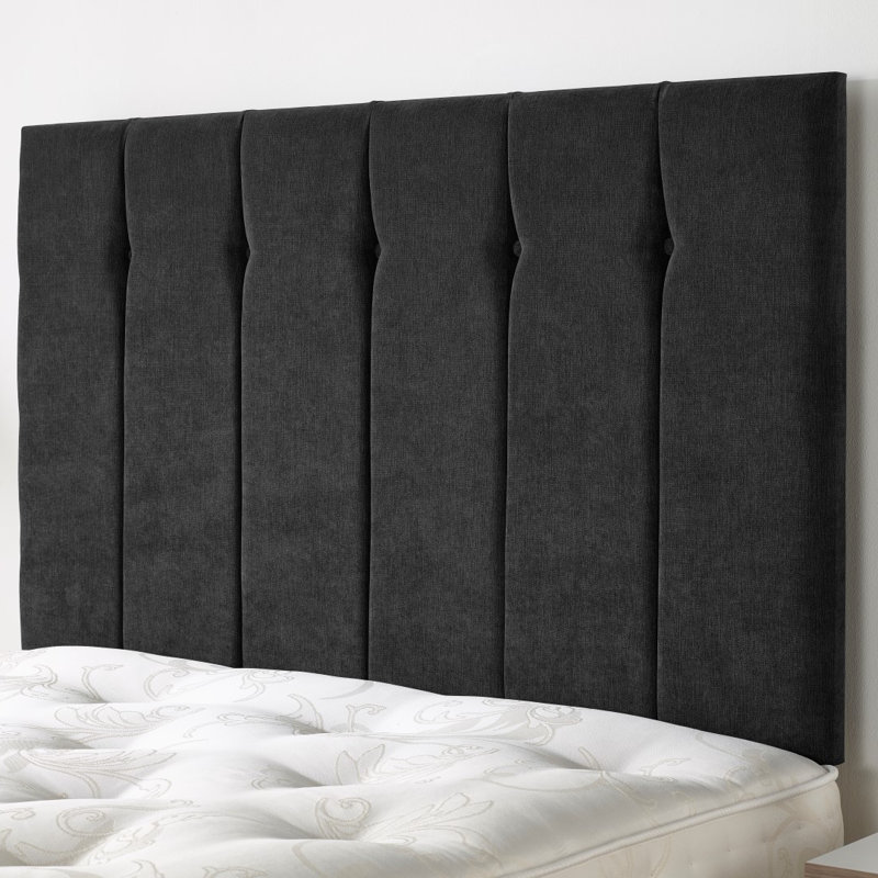Pihu Upholstered Headboard, Charcoal, Kingsize (5')