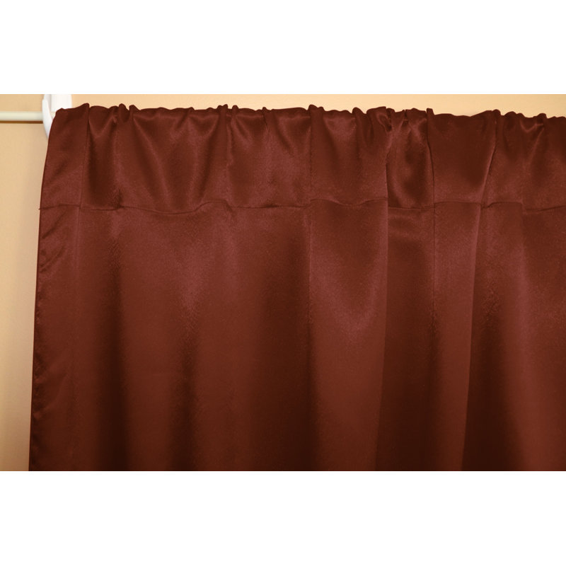 Panneau de rideau semi-transparent en polyester Dafni, L 58 po x L 96 po, rouille