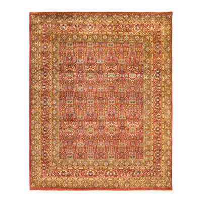 One-of-a-Kind 8'3" X 10'4" 2010s Wool Area Rug in Orange