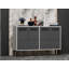 Console moderne, blanche et anthracite, 47,2 po x 11,8 po x 29,5 po | 100% panneau de particules enduit de mélamine, épaisseur: 0,7 pouce | Pieds en PVC durables, parfaits pour le vestibule ou le salon, design élégant et fonctionnel-108050994