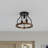 3-Light Modern Design Semi-Flush Mount Light Fixture
