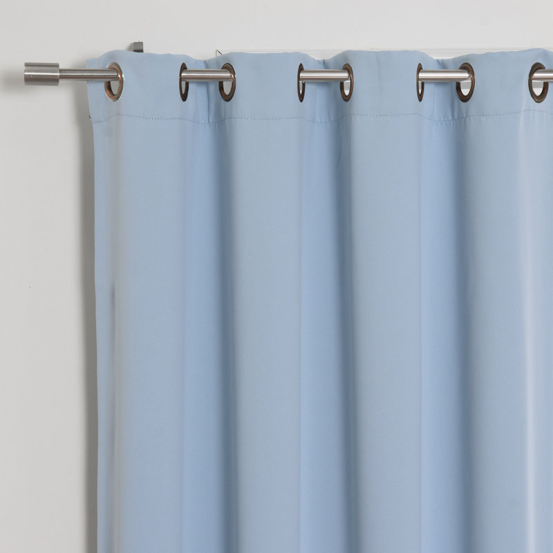 Flame Retardant Thermal Insulated Blackout Curtain, Sky Blue, 52" W x 84" L