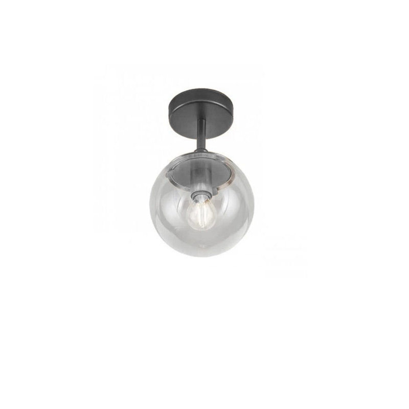 Plafonnier semi-encastré 1 lumière Global C20, Noir