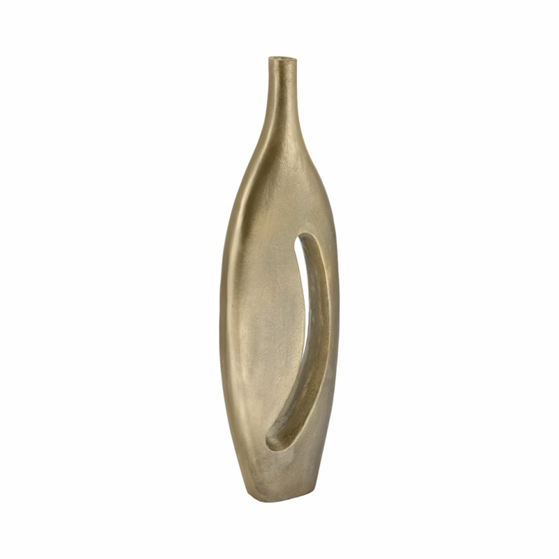 Aluminum Accent - Unique Davena Vase, Perfect for Elegant Homes, Inspire Serenity & Beauty, 23" H x 7" W x 3" D, Graphite