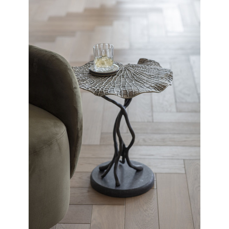 Lily Pad Leaf Side Table in Cast Aluminium