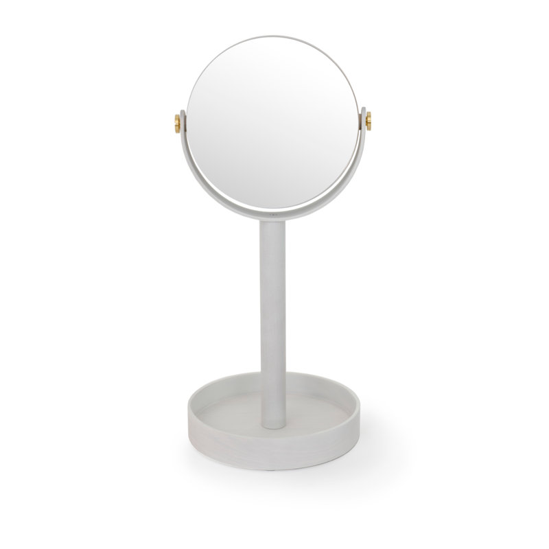 Oak Round Mirror