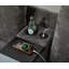 Canapé modulaire en L en chenille pour 4 personnes avec repose-pieds, console, USB et ports de charge Type-C-164613418