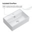 Belfry Bathroom Catrine 45mm L x 31mm W White Ceramic Rectangular Sink with Overflow