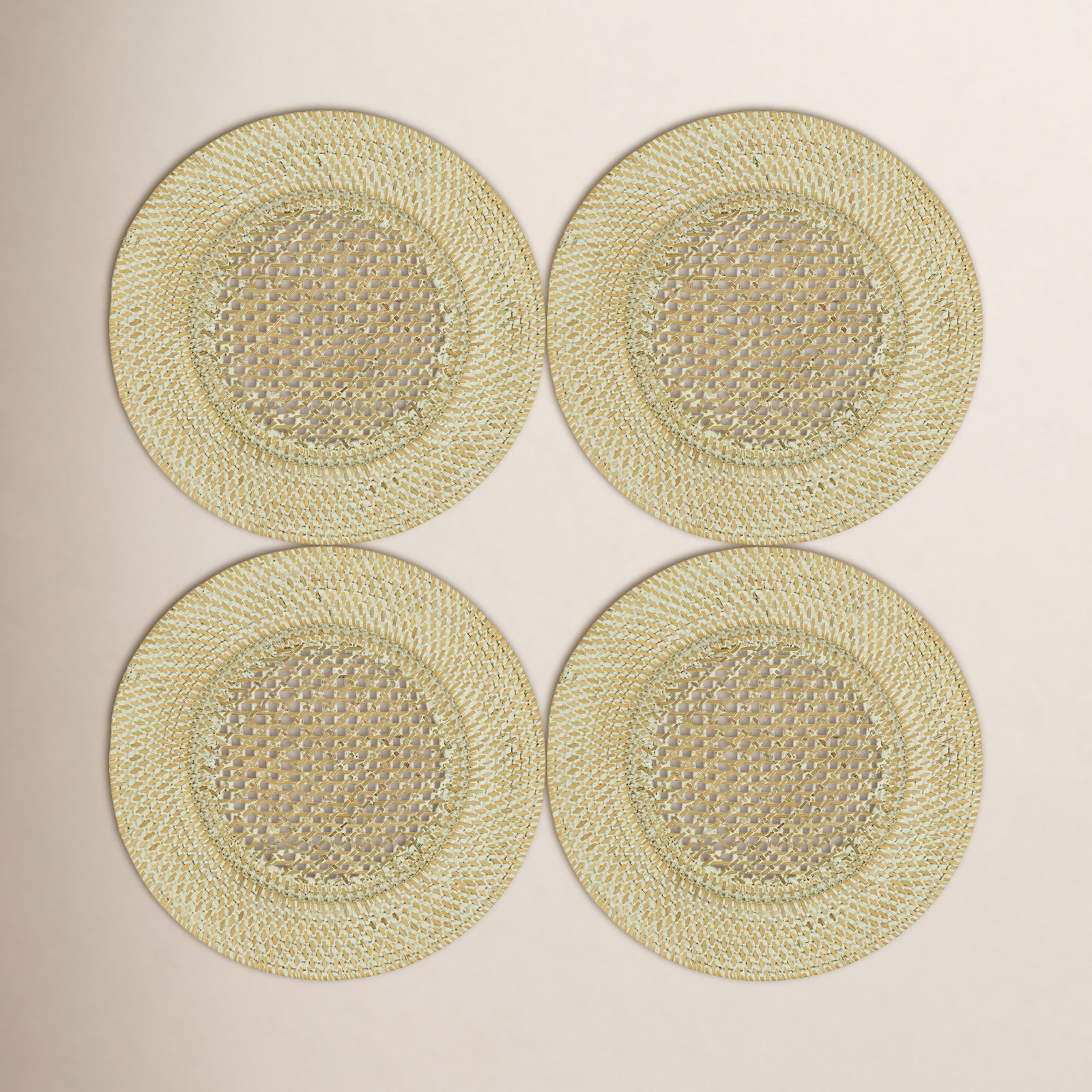 Hicklin Jute Charger, Brown