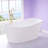 69' W,71 GALLONS Freestanding Acrylic Soaking  Bathtub With Drain And Overflow Holes