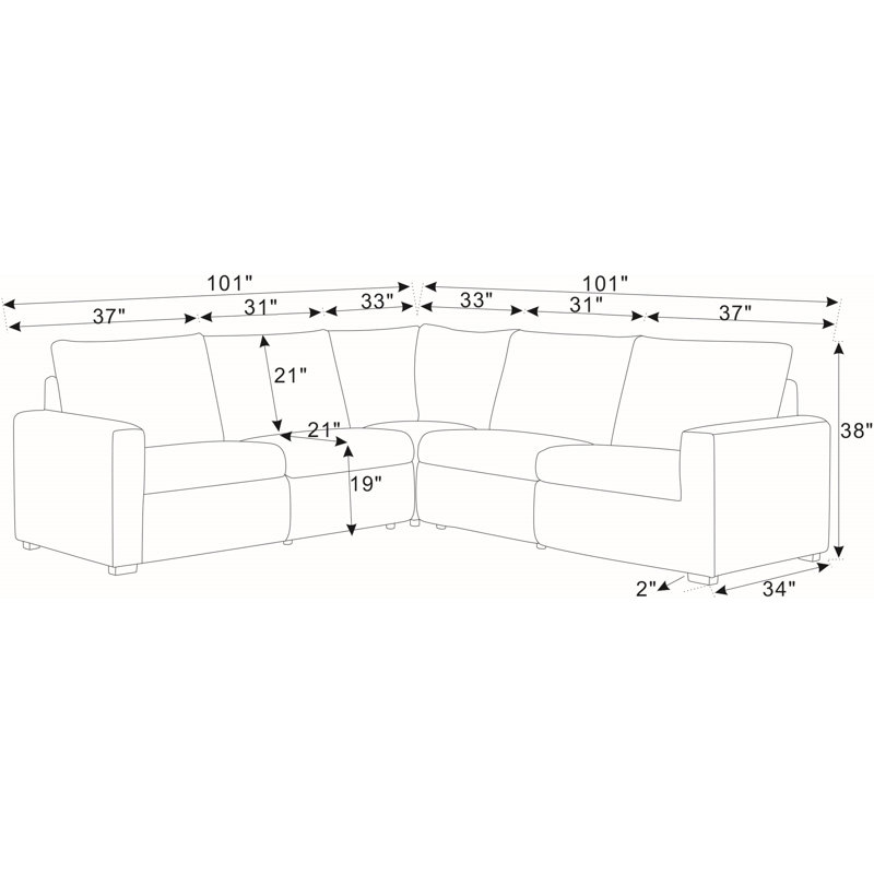Canapé modulaire inclinable électrique Rkanpelna, Velours côtelé gris foncé