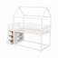 Lit superposé simple / simple avec tablettes et tiroirs pour couleur blanche-2143447196