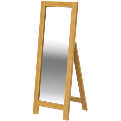 Chunky Wood Floor Mirror