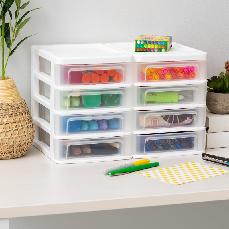 Organisateur de bureau compact IRIS - ensemble de 2, Blanc