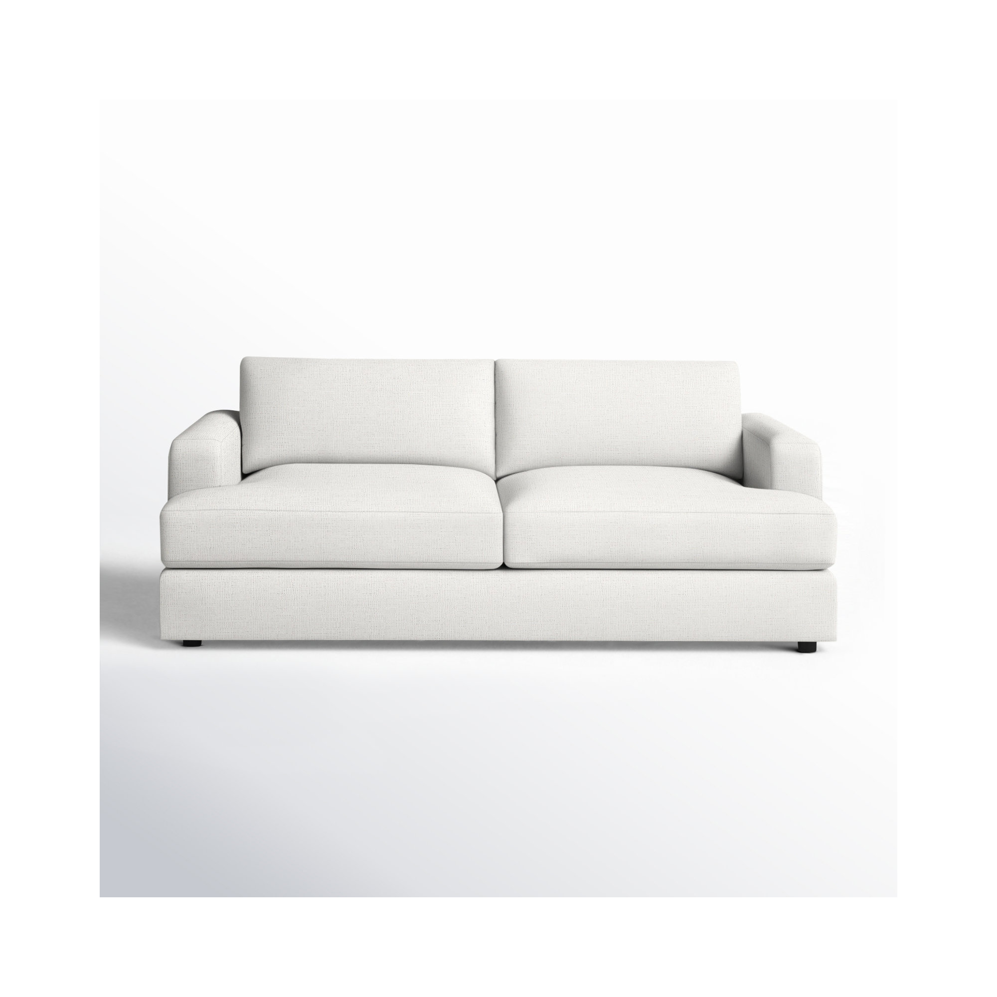Cayden 84'' Upholstered Sofa, Drusky Moonglow Sustain® Basketweave