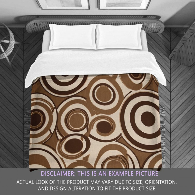 Funky Bedding, Brown/Beige Abstract, Twin Comforter