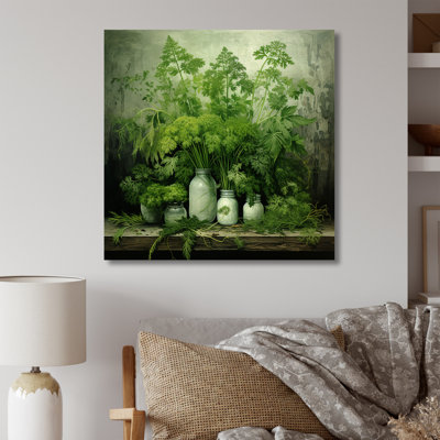 Herbs Pottery Delights 4 - Floral Herbs Wall Art