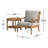 Arizona 2-Person 3-Piece Teak Patio Conversation Set with Cushions-1219094880-1219094881