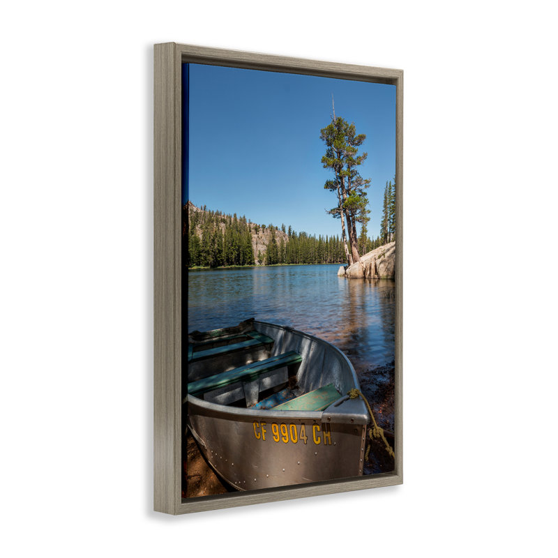Bring It Back Docked Boat Floating Frame, design by Jon Evan, Montalcino Elm Floater Frame, 25" H x 17" W
