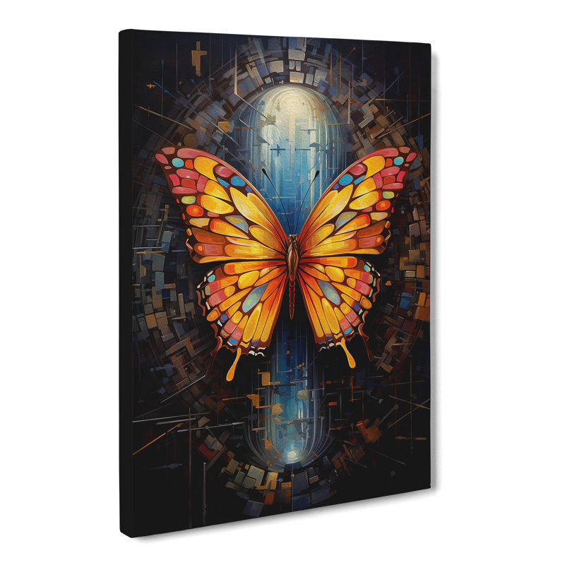Butterfly Futurism Art No.2 - Wrapped Canvas, 50cm H x 35cm W x 3cm D