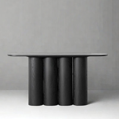 Console en bois massif de style Wabi-Sabi