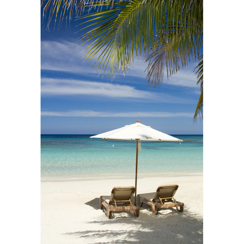 Tropical Beach Scene by Dstephens, 12" H x 8" W