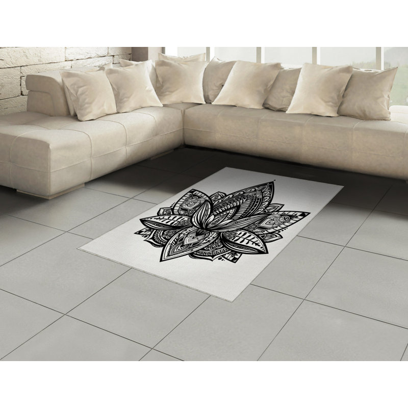 Lynda Floral Hand Woven Area Rug, Rectangle 120 x 180cm