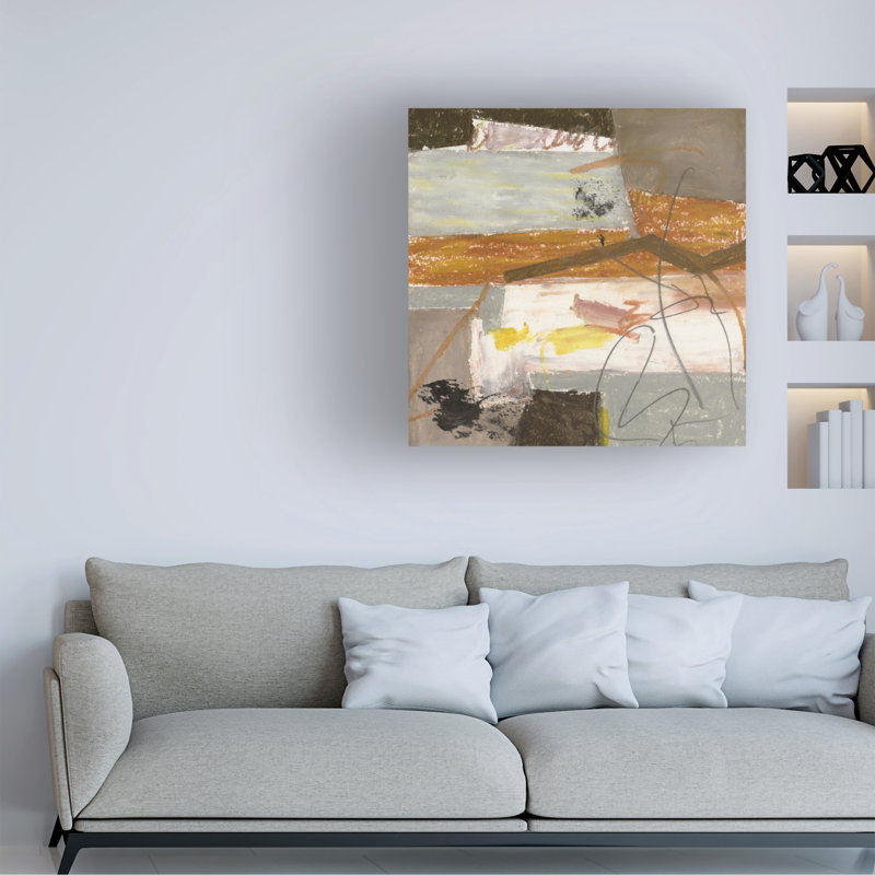 «Wrought Studio ™ Melissa Wang Desert Layered Abstraction II, art mural sur toile, H 14 po x l 14 po