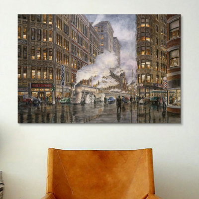 Stanton Manolakas " 20th Century Limited, Washington & Wharf, Syracuse, New York " by Stanton Manolakas