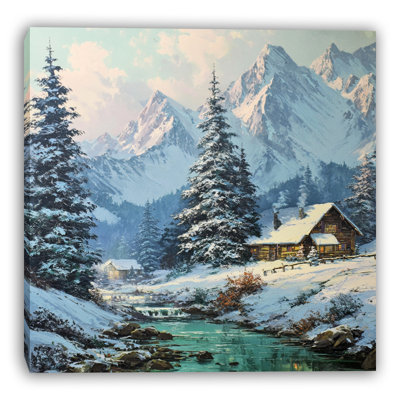 «Alpine Cabin» par Turquoise Creek, impression sur toile tendue