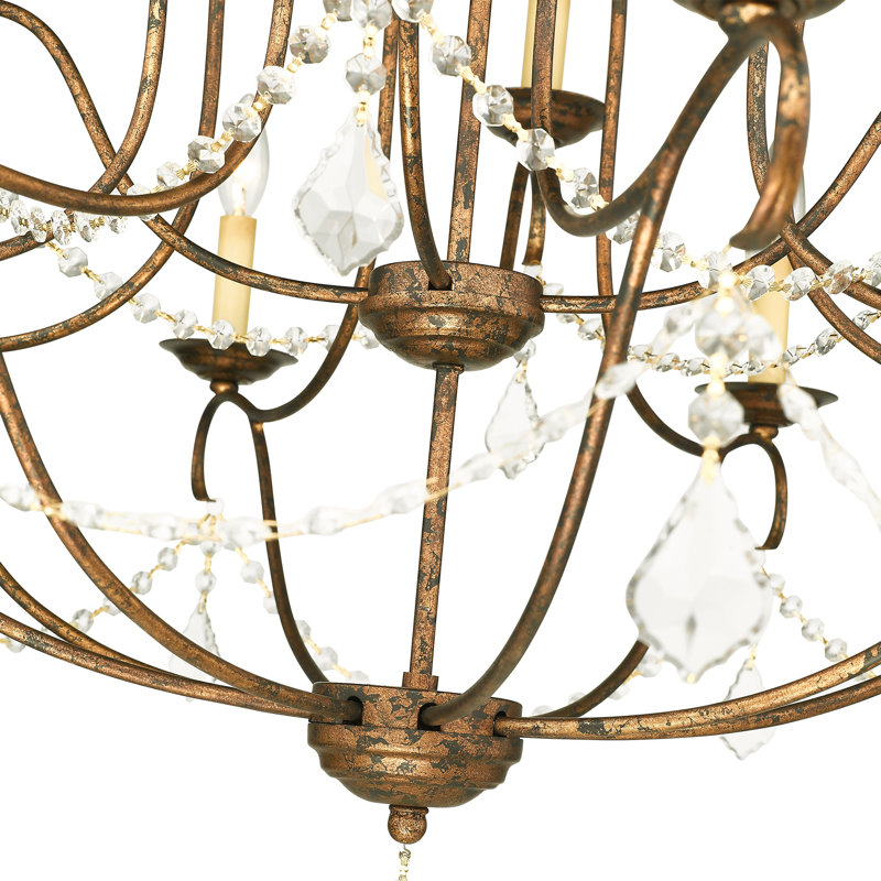 Abdel-Rahman 12 - Light Dimmable Chandelier, Ventetian Golden Bronze