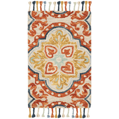 Vahakn Hand Tufted Wool Floral Rug