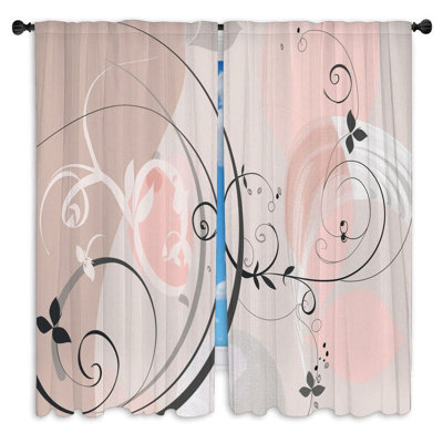 Paire de rideaux obscurcissant en polyester Staceyann