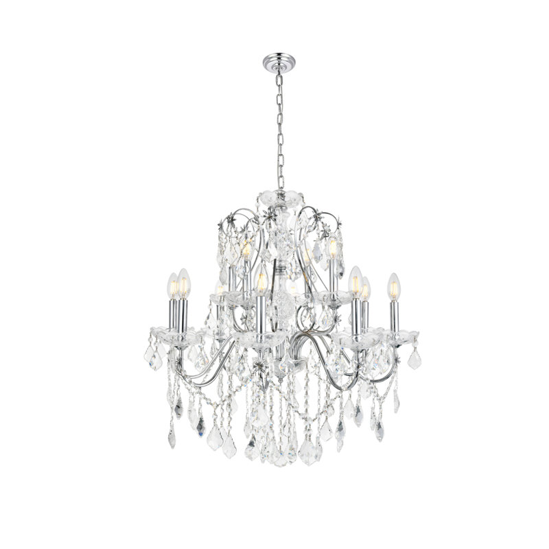 Chandelier, Chrome, 12