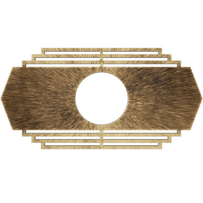40"W x 20"H x 10 1/2"ID x 1"P Chrysler Architectural Grade PVC Pierced Ceiling Medallion, Antiqued Copper