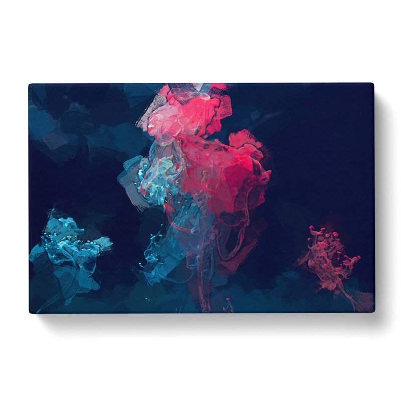 The Jellyfish In Abstract - Wrapped Canvas Print, 50cm H x 76cm W x 3cm D