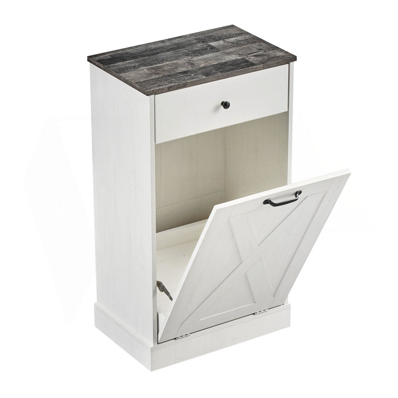 Poubelle à une porte basculante pour cuisine