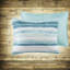 Ensembles de literie Serene Aqua, courtepointe réversible en coton 6 pièces de style bord de mer