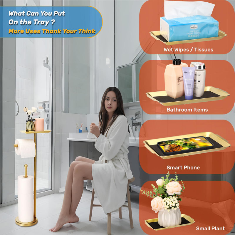 Porte-papier hygiénique, Or