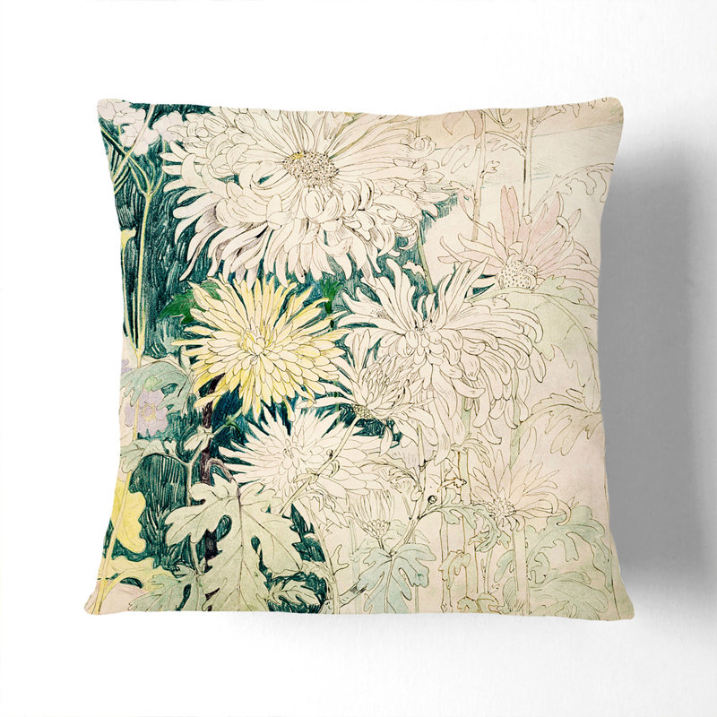 Chrysanthemums Scatter Cushion, 55cm H x 55cm W x 20cm D