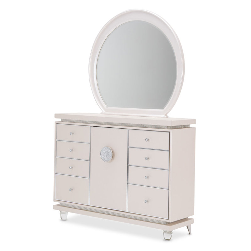 Glimmering Heights 8-Drawer Dresser with Mirror